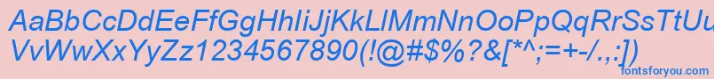 Aricyri Font – Blue Fonts on Pink Background