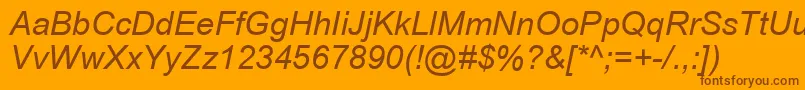 Aricyri Font – Brown Fonts on Orange Background