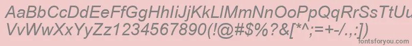 Aricyri Font – Gray Fonts on Pink Background