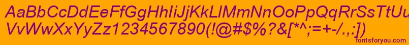 Aricyri Font – Purple Fonts on Orange Background