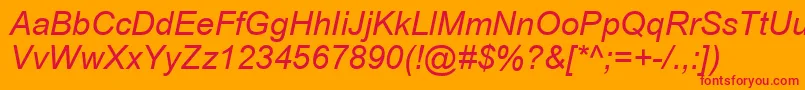 Aricyri Font – Red Fonts on Orange Background