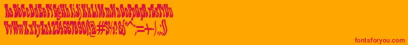 Moscoso Font – Red Fonts on Orange Background