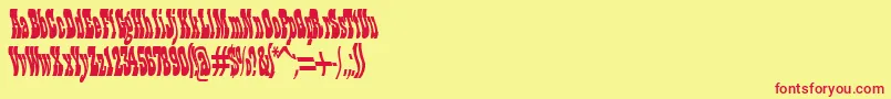 Moscoso Font – Red Fonts on Yellow Background