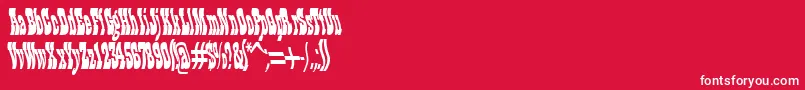 Moscoso Font – White Fonts on Red Background