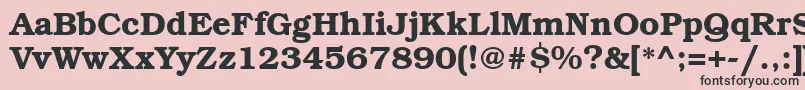 BookmanbttBold-fontti – mustat fontit vaaleanpunaisella taustalla