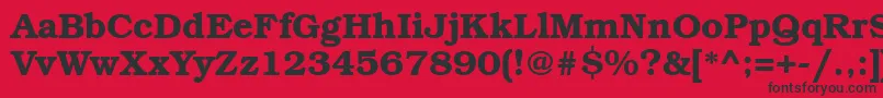 BookmanbttBold Font – Black Fonts on Red Background