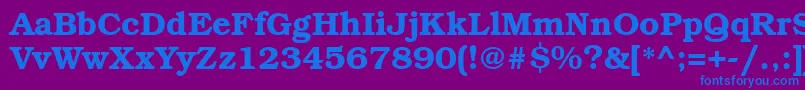 フォントBookmanbttBold – 紫色の背景に青い文字