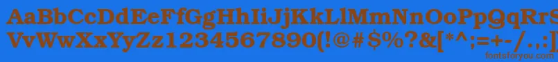 BookmanbttBold Font – Brown Fonts on Blue Background