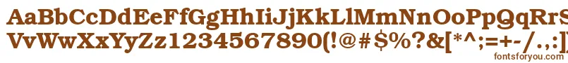 BookmanbttBold-fontti – ruskeat fontit valkoisella taustalla