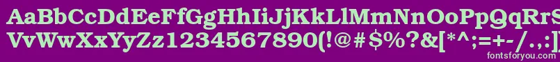 BookmanbttBold Font – Green Fonts on Purple Background