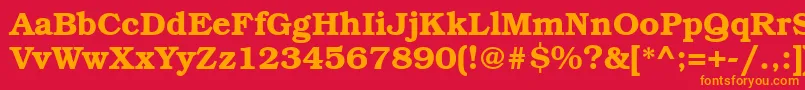 BookmanbttBold Font – Orange Fonts on Red Background