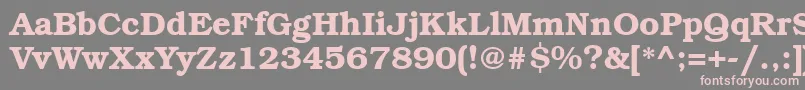 Шрифт BookmanbttBold – розовые шрифты на сером фоне