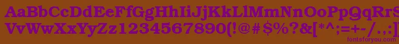 BookmanbttBold Font – Purple Fonts on Brown Background