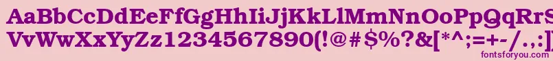 BookmanbttBold Font – Purple Fonts on Pink Background