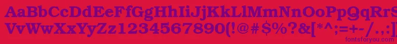 BookmanbttBold Font – Purple Fonts on Red Background