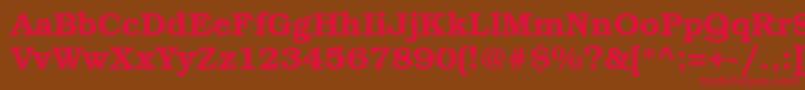 BookmanbttBold Font – Red Fonts on Brown Background