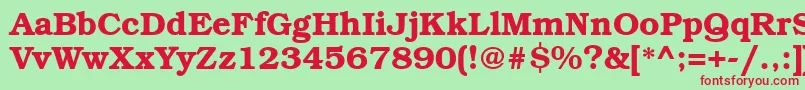 BookmanbttBold Font – Red Fonts on Green Background