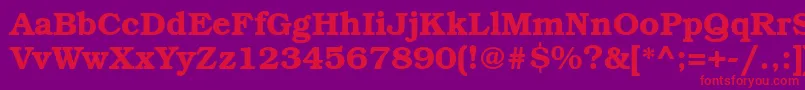 BookmanbttBold Font – Red Fonts on Purple Background