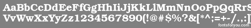 BookmanbttBold-fontti – valkoiset fontit harmaalla taustalla