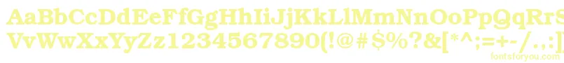 BookmanbttBold Font – Yellow Fonts on White Background