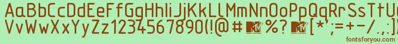 Technicznapomocr Font – Brown Fonts on Green Background