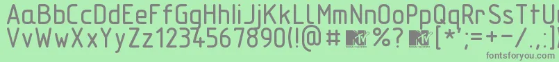 Technicznapomocr Font – Gray Fonts on Green Background