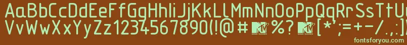 Technicznapomocr Font – Green Fonts on Brown Background