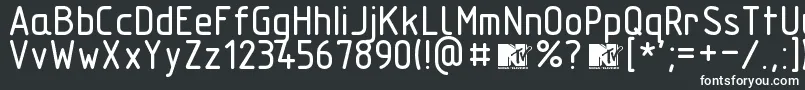 フォントTechnicznapomocr – 黒い背景に白い文字