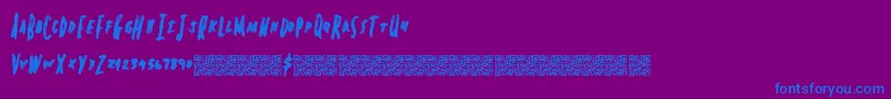 Springheadliner Font – Blue Fonts on Purple Background