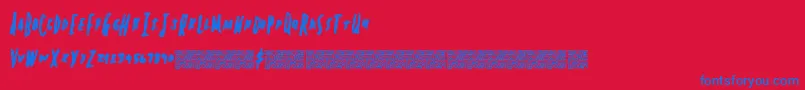 Шрифт Springheadliner – синие шрифты на красном фоне