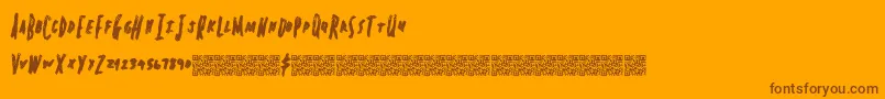 Springheadliner Font – Brown Fonts on Orange Background