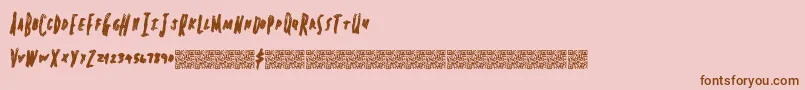 Springheadliner Font – Brown Fonts on Pink Background