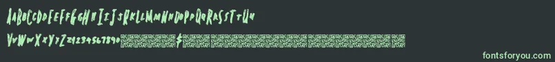 Springheadliner Font – Green Fonts on Black Background