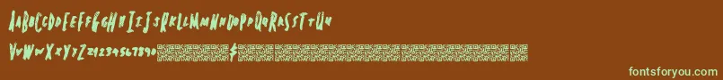 Springheadliner Font – Green Fonts on Brown Background