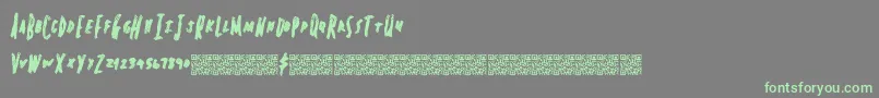 fuente Springheadliner – Fuentes Verdes Sobre Fondo Gris