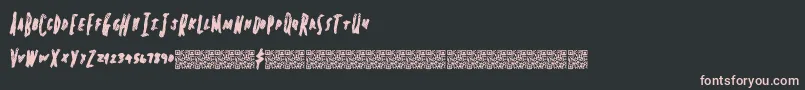 フォントSpringheadliner – 黒い背景にピンクのフォント