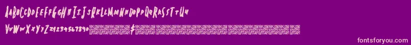 Springheadliner-Schriftart – Rosa Schriften auf violettem Hintergrund