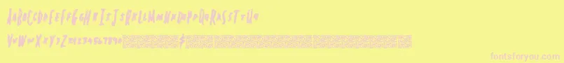 Springheadliner Font – Pink Fonts on Yellow Background