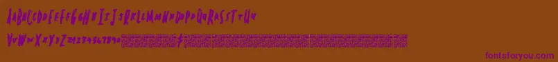 Springheadliner Font – Purple Fonts on Brown Background