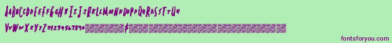 Springheadliner Font – Purple Fonts on Green Background