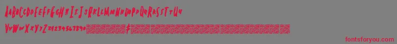 Springheadliner Font – Red Fonts on Gray Background