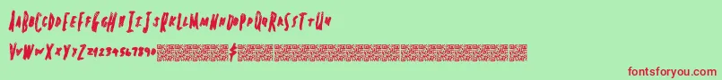 Springheadliner Font – Red Fonts on Green Background