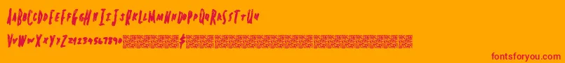 Springheadliner Font – Red Fonts on Orange Background