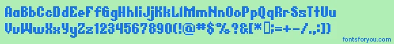 BmGermarA12 Font – Blue Fonts on Green Background