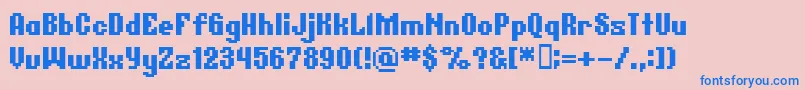 BmGermarA12 Font – Blue Fonts on Pink Background