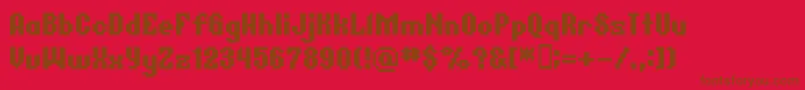 Czcionka BmGermarA12 – brązowe czcionki na czerwonym tle
