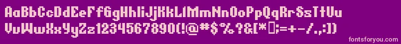 BmGermarA12 Font – Pink Fonts on Purple Background