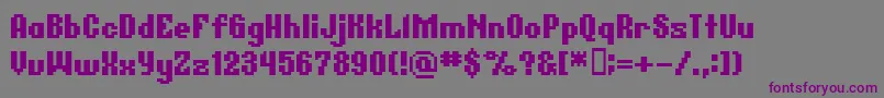 Шрифт BmGermarA12 – фиолетовые шрифты на сером фоне
