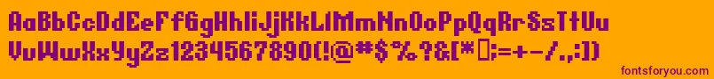 BmGermarA12 Font – Purple Fonts on Orange Background