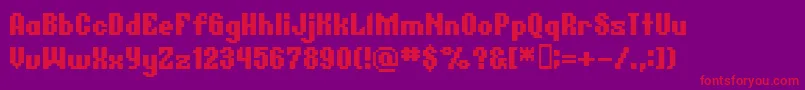 BmGermarA12 Font – Red Fonts on Purple Background
